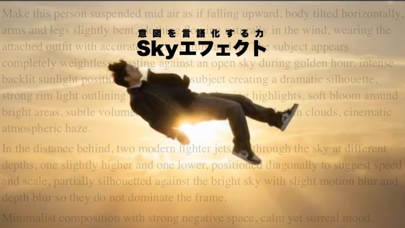 浮いてる…映画級シーン「Skyエフェクト」をAIで作る細かすぎるプロンプト