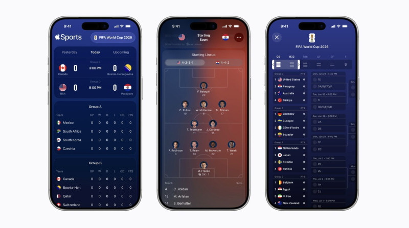 Apple Sports、日本を含む90以上の国や地域に新たに対応 FIFA ワールドカップ2026に向け機能も拡充