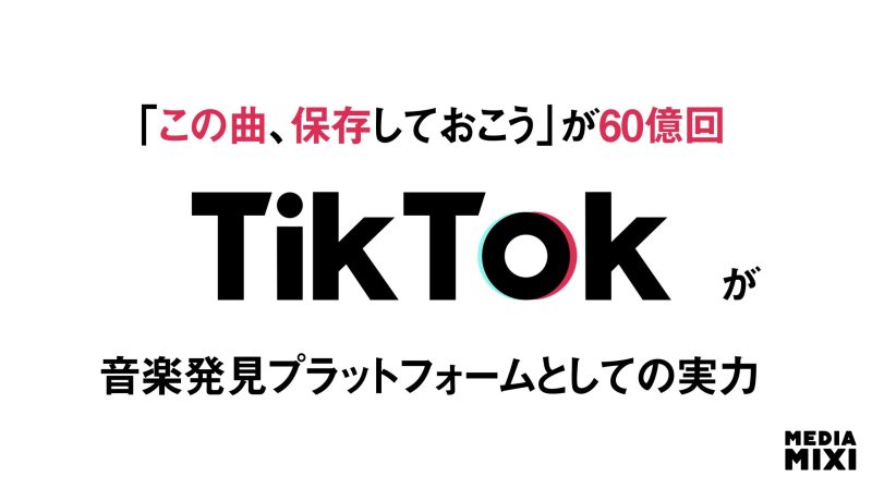 TikTok、「音楽アプリに追加」機能による保存が60億曲突破 過去1年間で