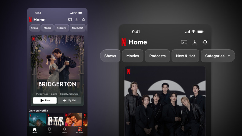 Netflix、日本と韓国で新モバイル体験を7月から順次提供 縦型動画フィードなど導入