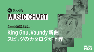 【Spotify日本週間チャート】ミセス「Brand New」が3週連続首位 / back numberがTop 10に3曲、King Gnu新曲「GO GHOST」が初登場〜集計期間:2026年7/24〜7/30