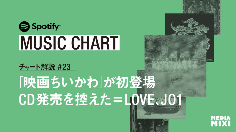 【Spotify日本週間チャート】ミセス「Brand New」が6週連続首位 / 『映画ちいかわ』エンディングテーマ「机さする」が199位に初登場〜集計期間：2026年8/14〜8/20