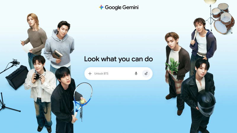 Google Geminiが「BTS」とコラボ、4つの新機能を期間限定で提供