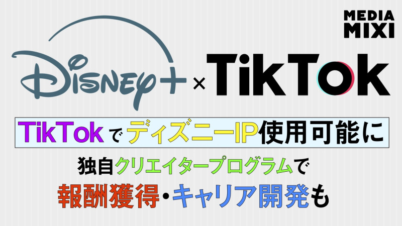 ディズニー、TikTokと提携 自社IPテーマのショートコンテンツ共有