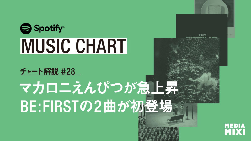 【Spotify日本週間チャート】マカロニえんぴつ「運命さがし」が155位から20位へ急上昇 / BE:FIRST「WATCH ME」から2曲同時初登場〜集計期間：2026年9/18〜9/24