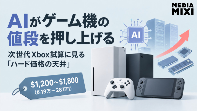 AIがゲーム機の値段を押し上げる 次世代Xbox試算に見る「ハード価格の天井」