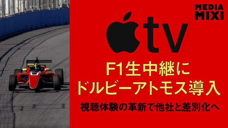 Apple TV、F1生中継にドルビーアトモス導入